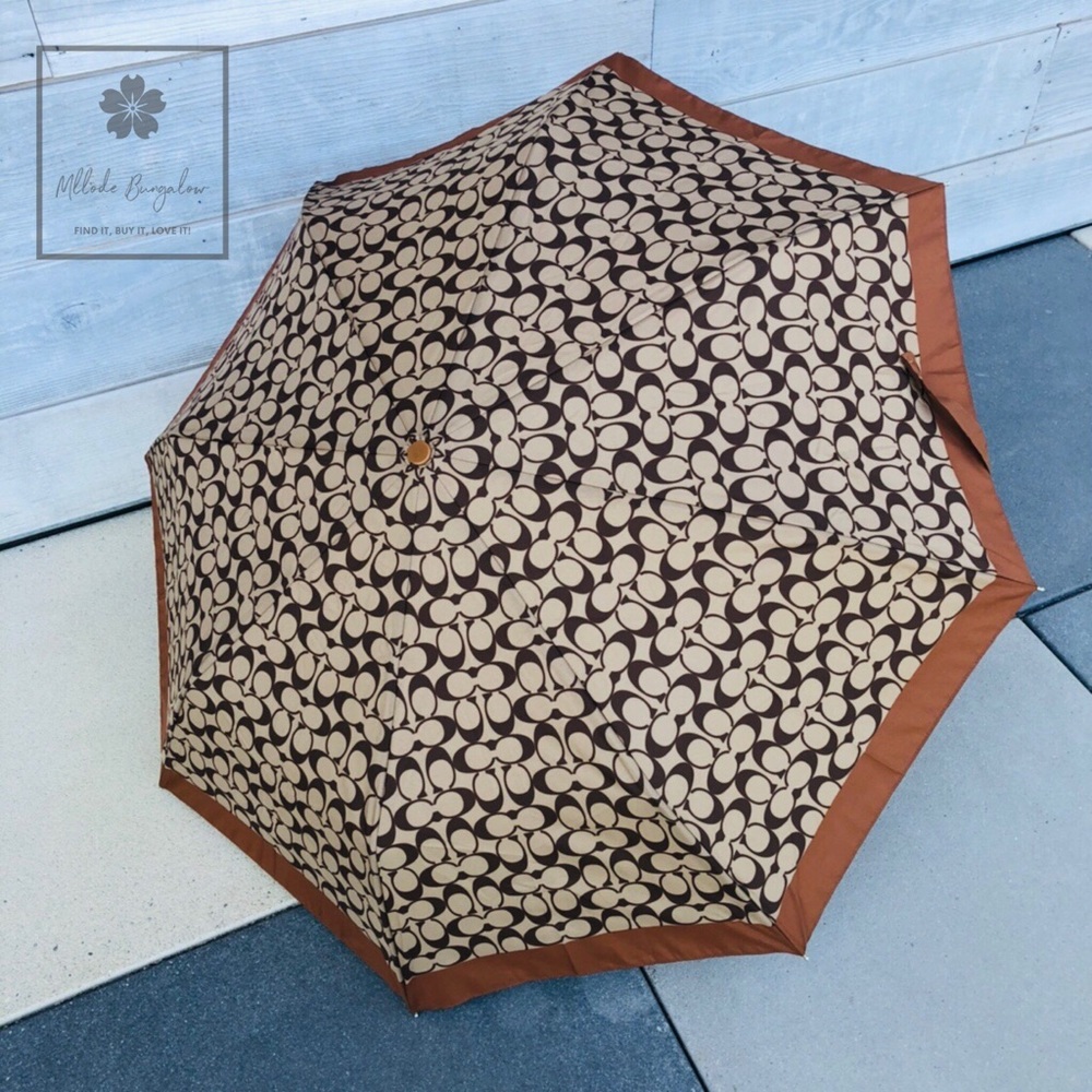 Coach - Signature Umbrella - Full Size - Khaki